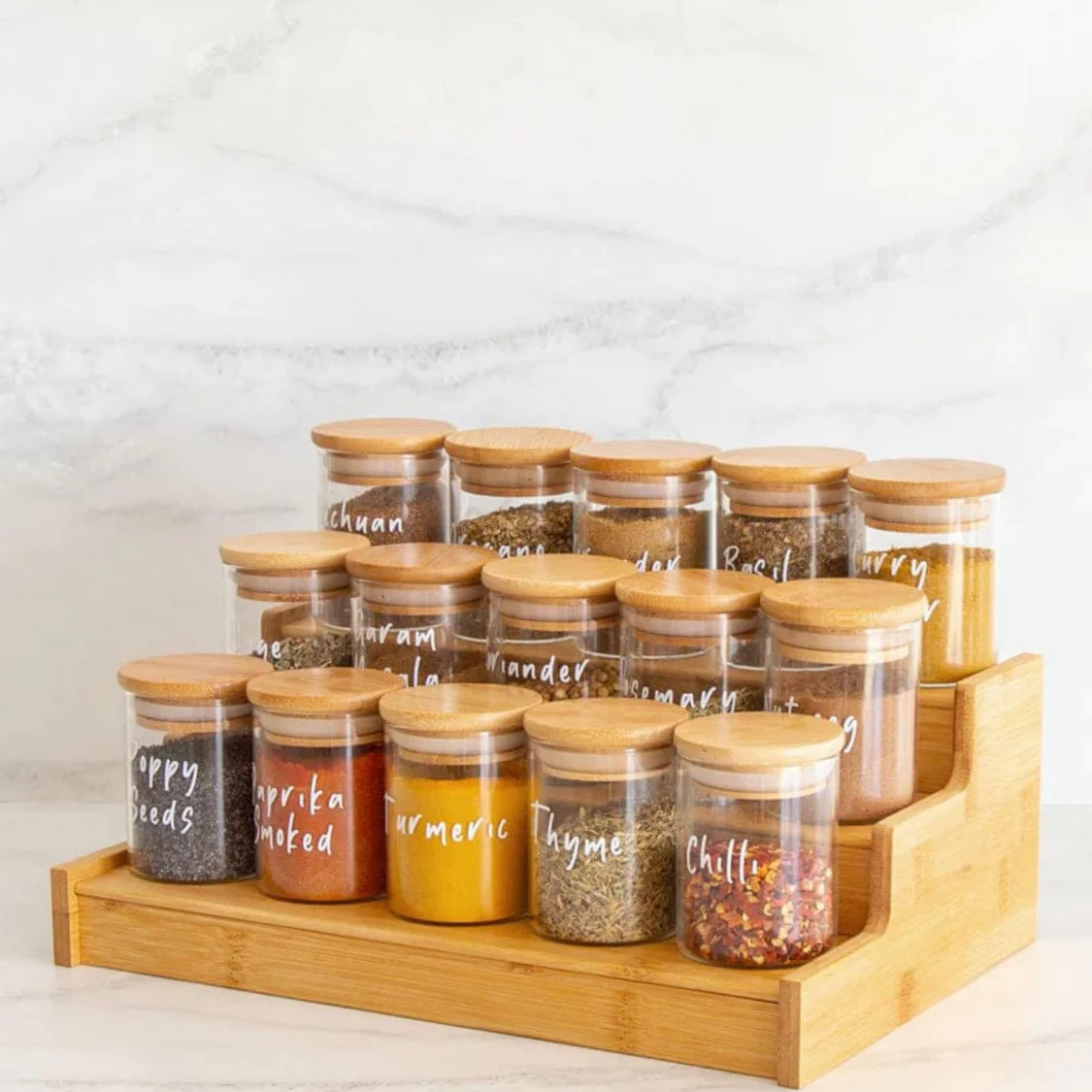 12pcs Borosilicate Airtight Spice Jar Set